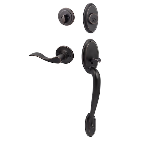 Sure-Loc Hardware Sure-Loc Hardware Aspen Handleset, Snowbird Handleset Trim, Vintage Bronze, Left Hand AN507-SB LH 11P